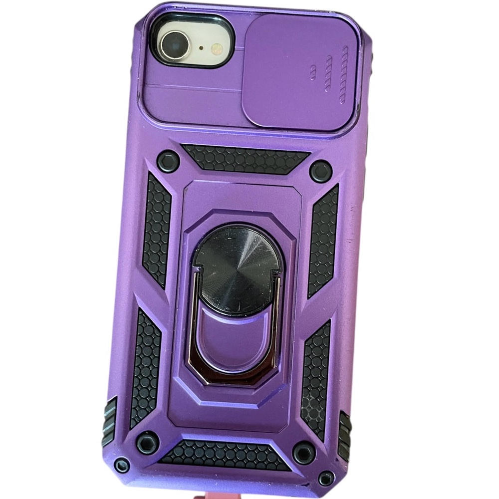 Apple Unlocked IPhone SE with Black & Purple Case. In good used condition. - Picture 3 of 7